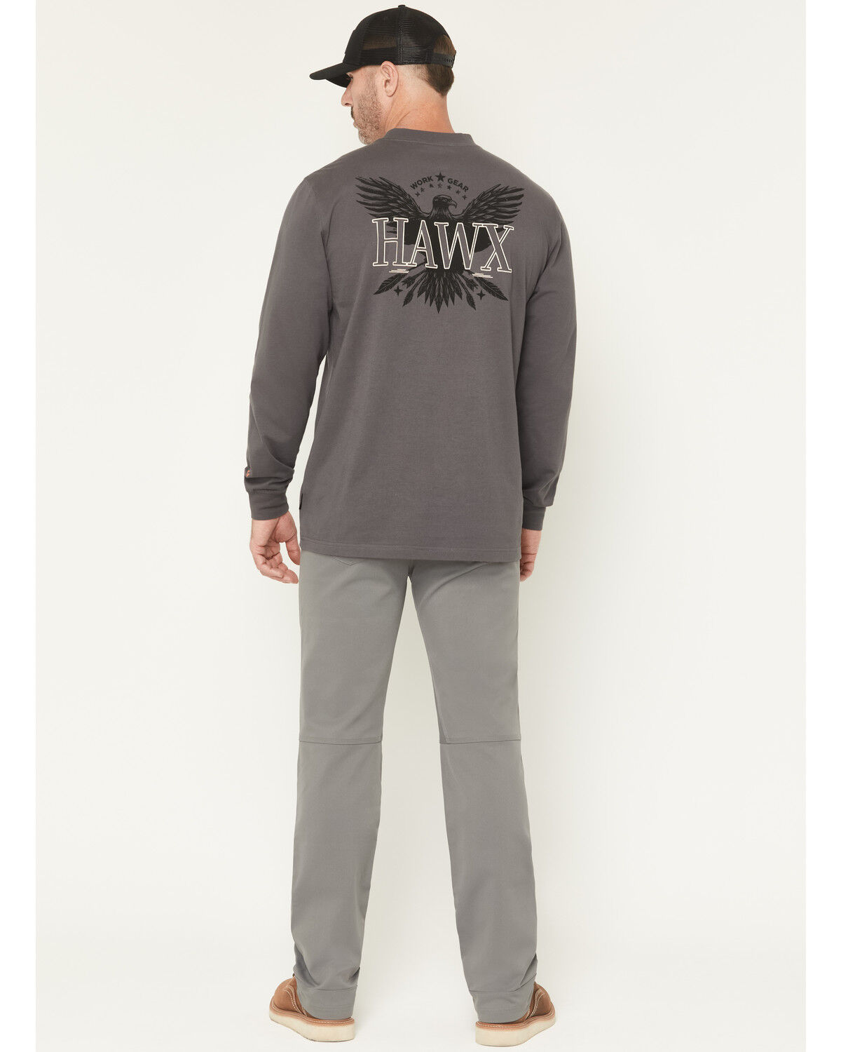 Image #3 - Hawx Men's Burr Double Weave Work Pants, Medium Grey, hi-res