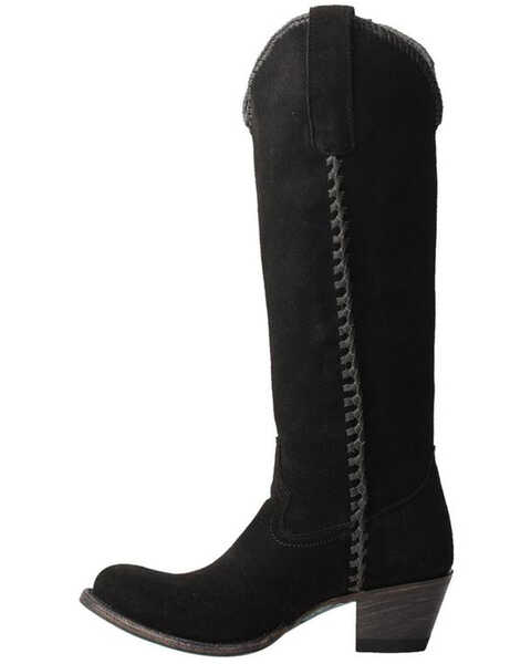 Image #2 - Lane Women's Plain Jane Western Boots - Round Toe, Black, hi-res