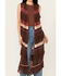 Image #3 - Shyanne Women's Long Striped Crochet Fringe Sweater Vest, Dark Brown, hi-res