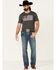 Image #2 - Cowboy Hardware Men's Justice For All Flag Graphic Short Sleeve T-Shirt , Charcoal, hi-res
