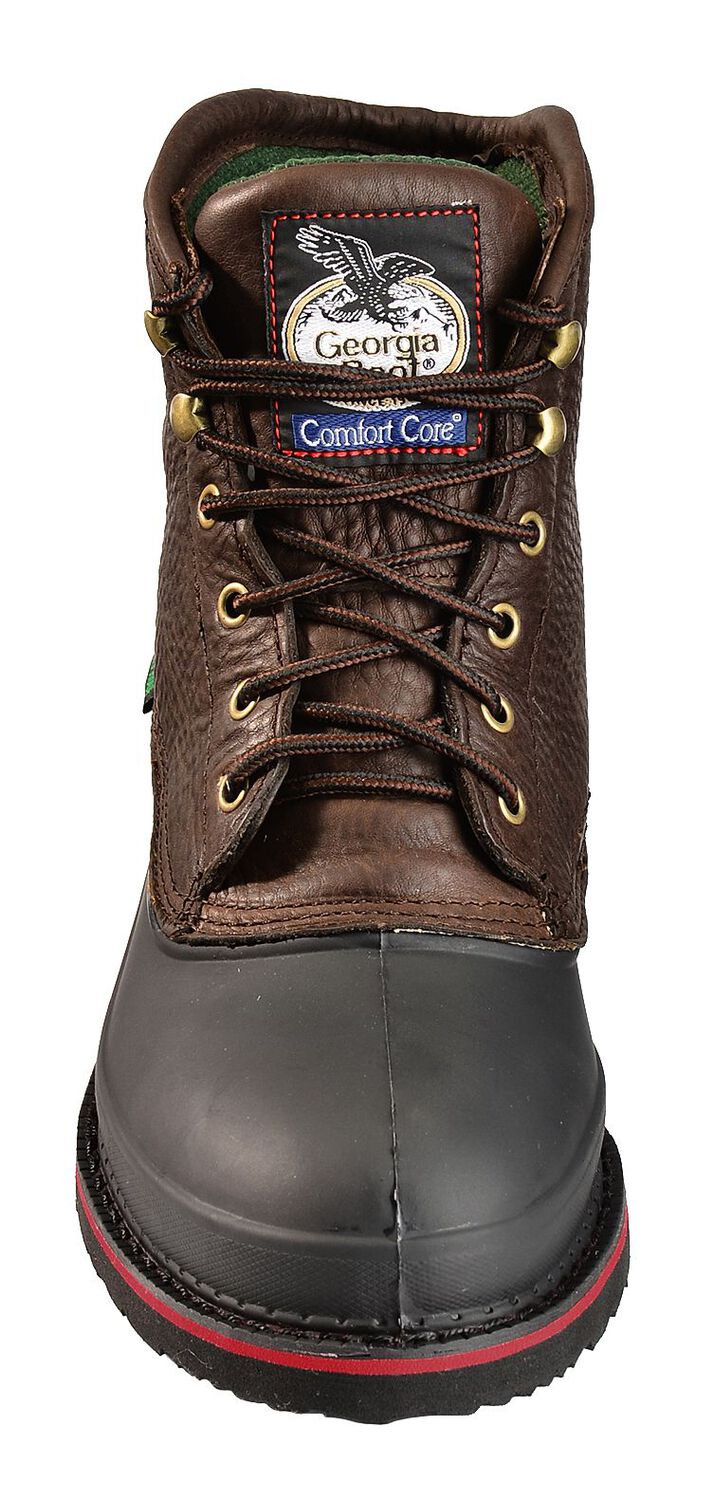 Image #4 - Georgia Boot Men's Mud Dog Waterproof 6" Lace-Up Work Boots - Steel Toe, Brown, hi-res
