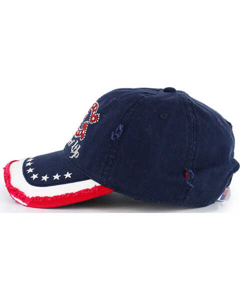 Image #5 - Cowgirl Up Women's Stars and Stripes Baseball Cap , Red/white/blue, hi-res