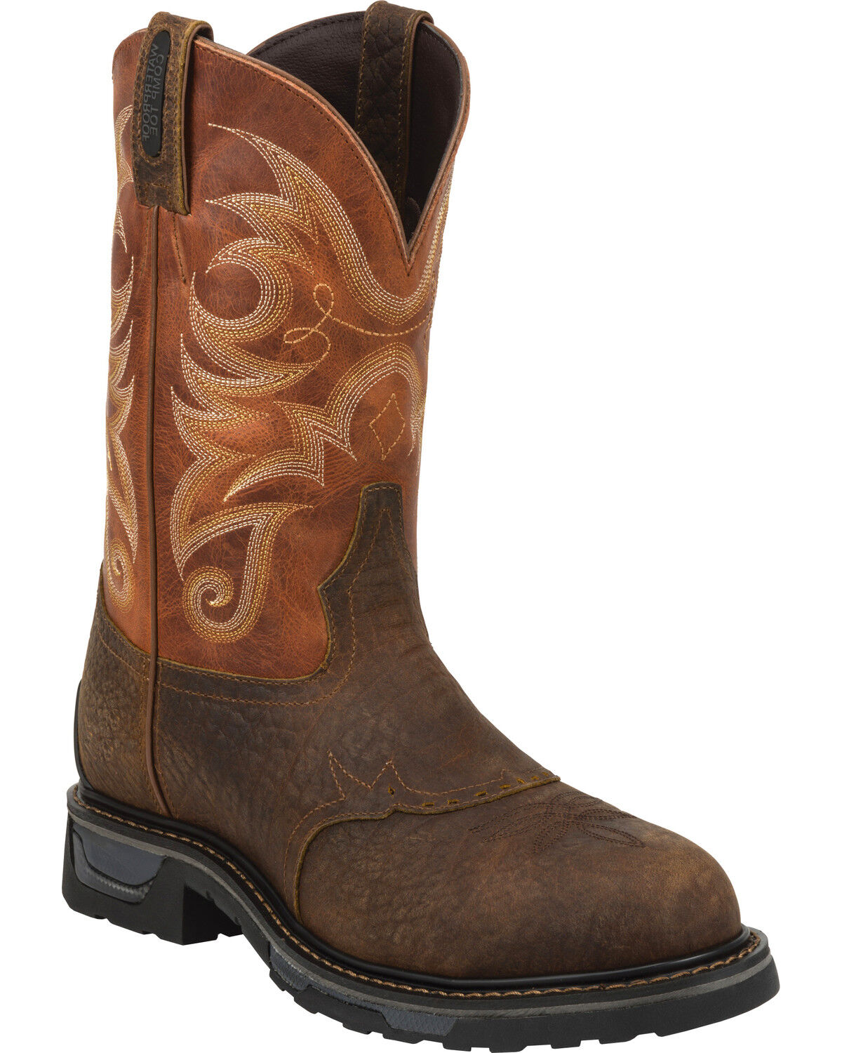 Image #1 - Tony Lama Sierra Badlands Waterproof TLX Performance Western Work Boots - Comp Toe, Brown, hi-res