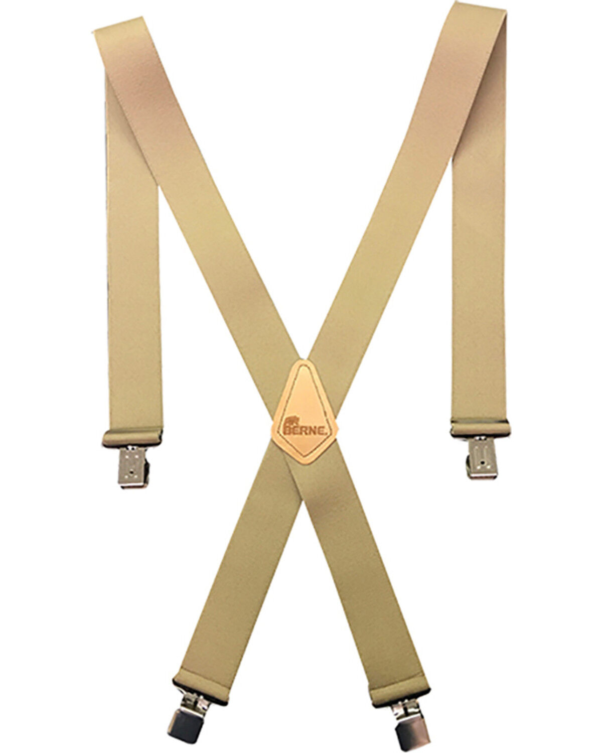 Image #1 - Berne Men's 2" Industrial Suspenders, Beige/khaki, hi-res