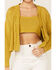 Image #2 - Callahan Women's Cable Lu Cardigan & Tank Set, Mustard, hi-res