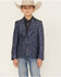 Image #1 - Rock & Roll Denim Boys' Paisley Print Blazer, Blue, hi-res