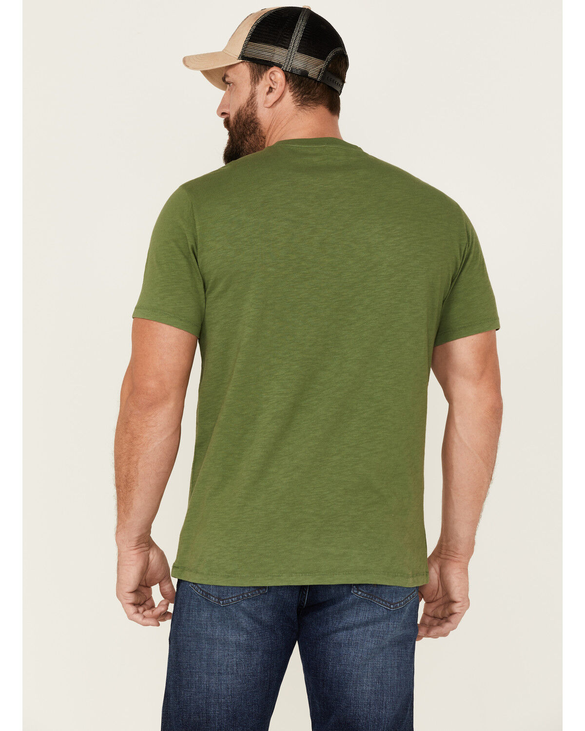 Image #4 - Brothers and Sons Men's Eagle Slub Circle Graphic T-Shirt, Green, hi-res