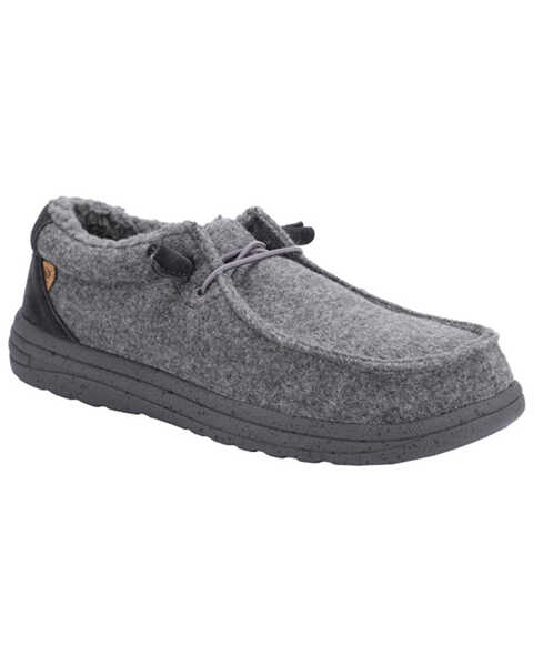 Lamo Footwear Men's Samuel Slip-On Casual Shoes - Moc Toe , Grey, hi-res