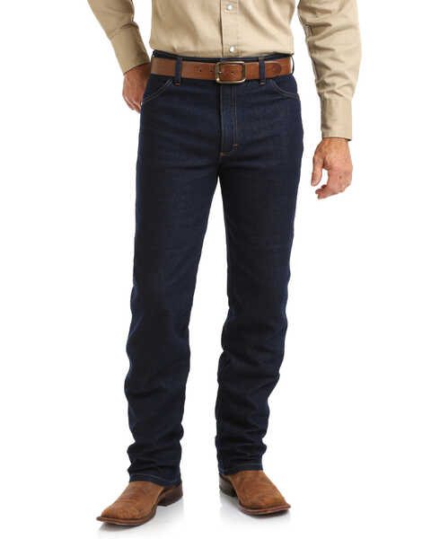 Wrangler Men's Cowboy Cut Active Flex Dark Bootcut Jeans - Big , Blue, hi-res