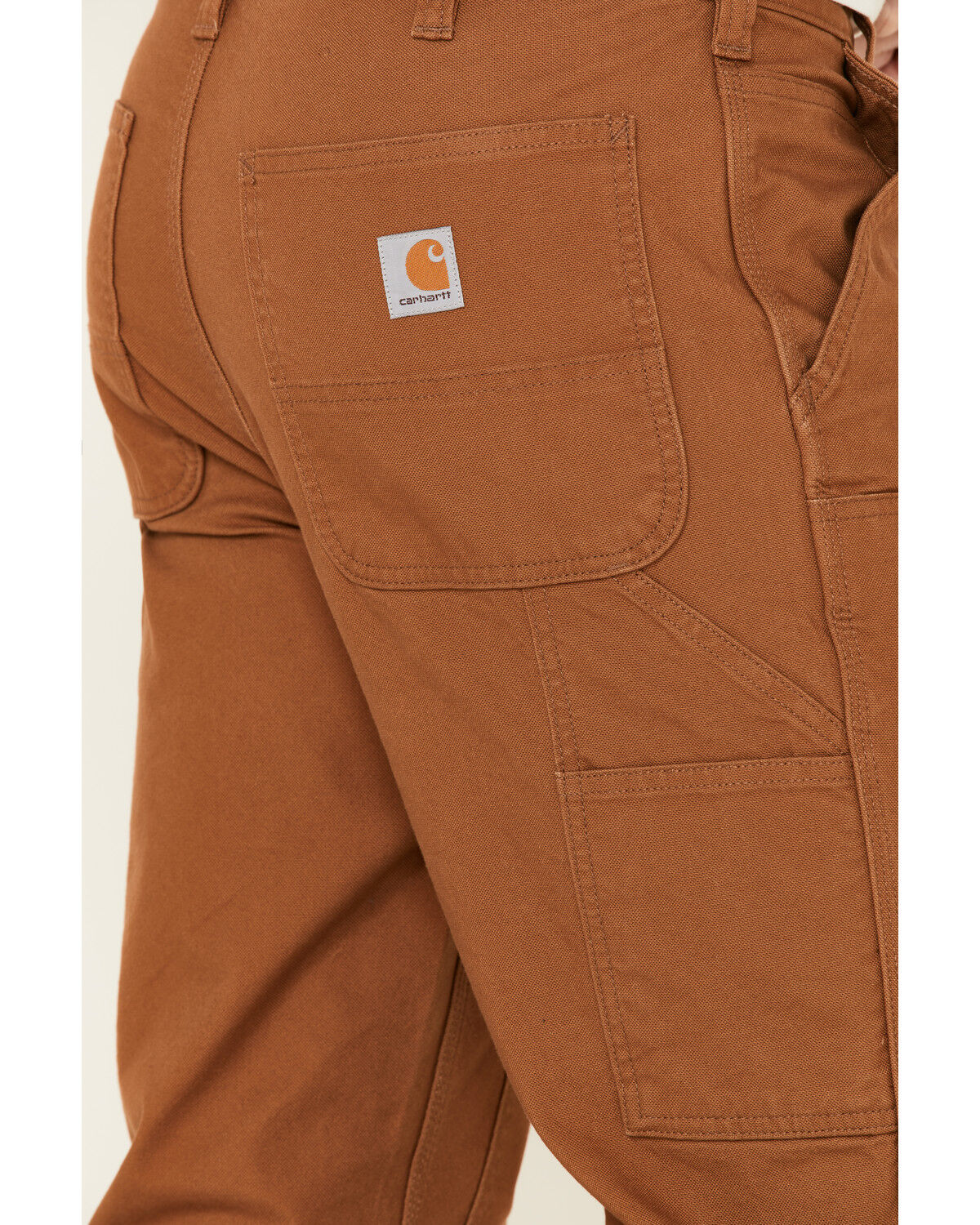 Image #3 - Carhartt Men's Rugged Flex® Relaxed Fit Duck Double Front Work Pants, Brown, hi-res