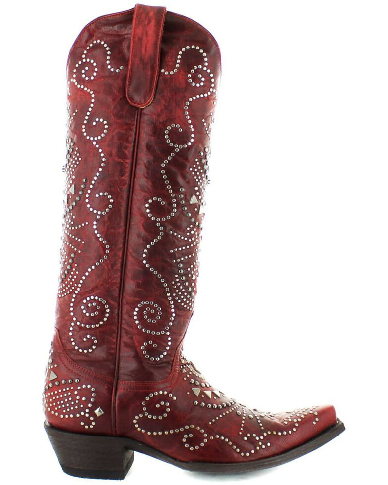 Old Gringo Women's Alyssa Western Boots - Snip Toe, Red, hi-res