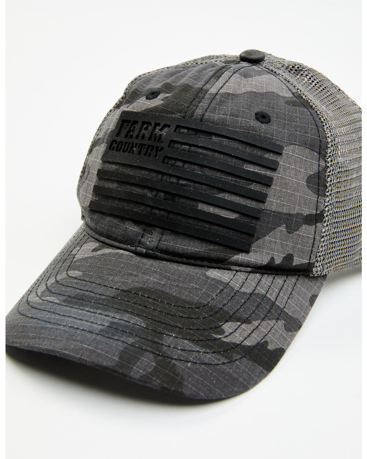 Image #2 - John Deere Men's Camo Flag Ball Cap, Black, hi-res
