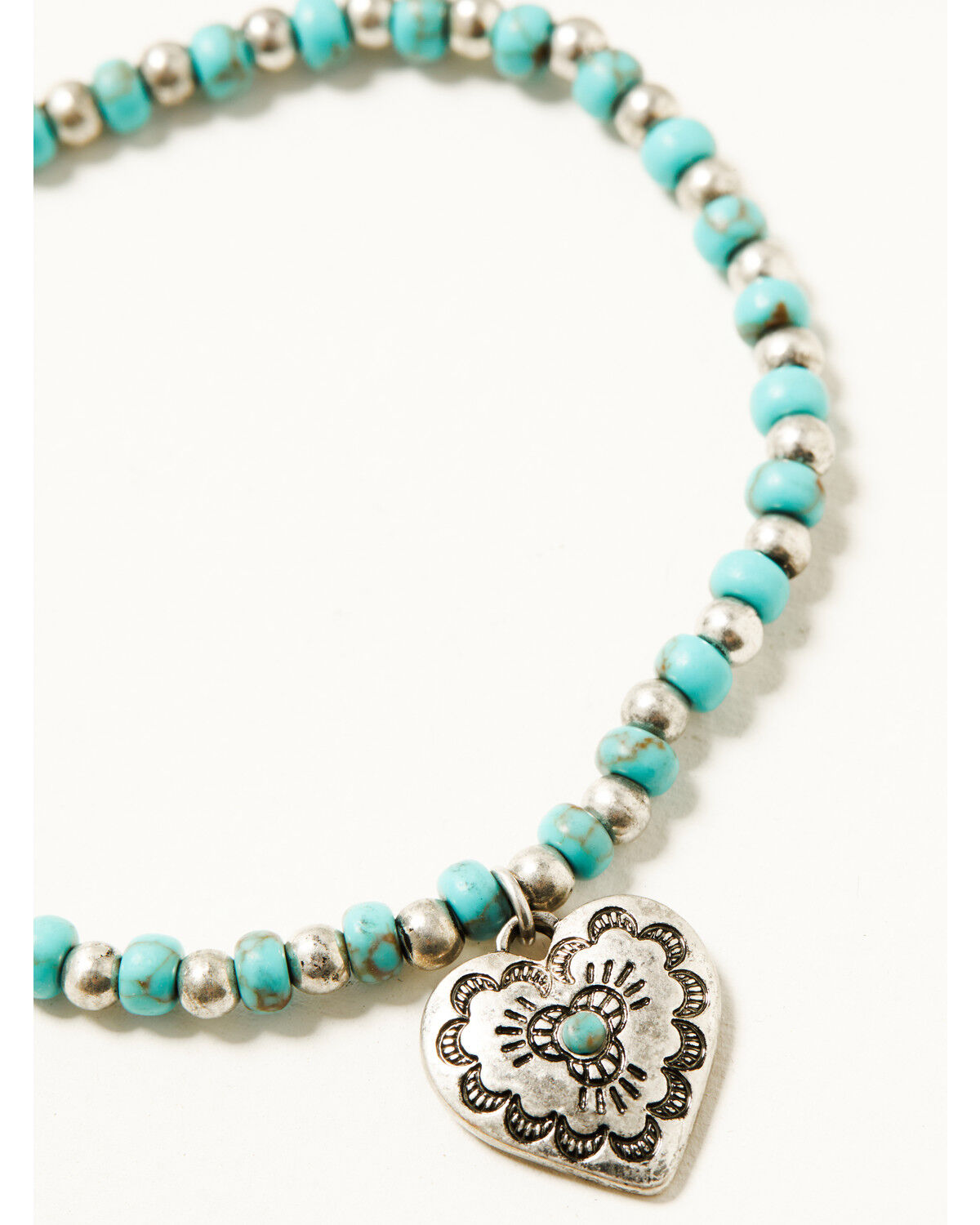 Image #5 - Shyanne Women's Rodeo Sunset Heart Charm Bracelet Set - 4 Piece, Turquoise, hi-res