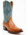 Image #1 - Dan Post 12" Exotic Ostrich Western Boots - Snip Toe , Cognac, hi-res