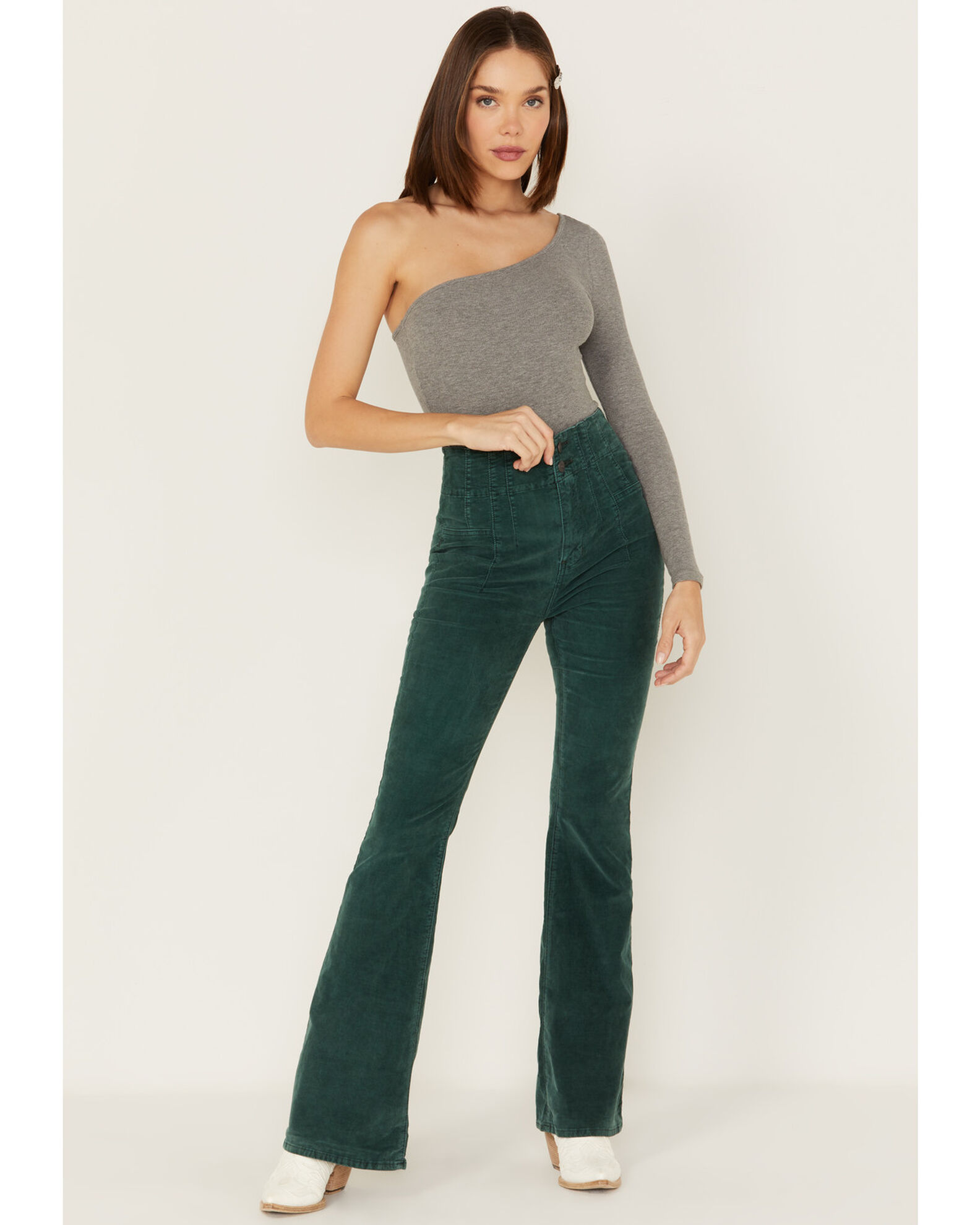 Free People Women s Jayde Cord Flare Jeans