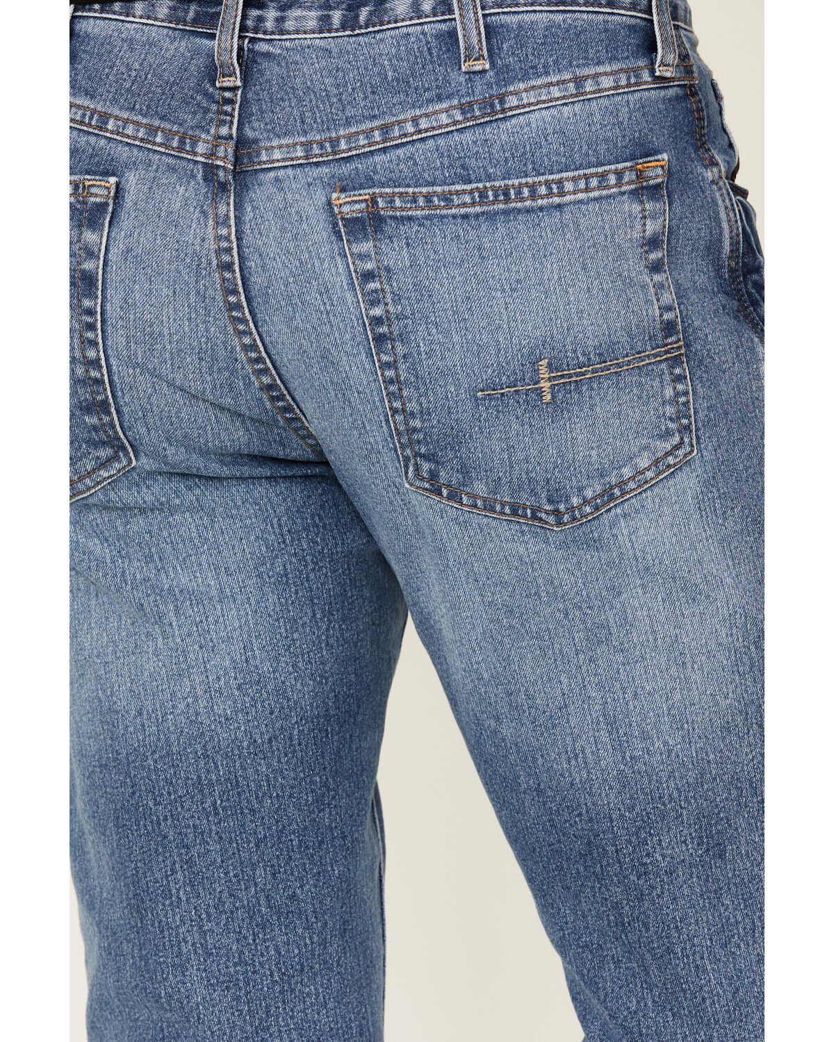 Image #4 - Ariat Men's Rebar M4 DuraStretch Haze Low Rise Bootcut Work Jeans, Blue, hi-res