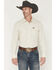 Image #1 - Wrangler ATG Men's Drover Utility Solid Long Sleeve Snap Western Shirt, Tan, hi-res