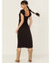 Image #4 - Idyllwind Women's Beth Jacquard Midi Dress, Black, hi-res