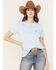 Image #1 - Ariat Women's Rebar Short Sleeve Work Tee, Blue, hi-res