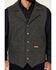 Image #3 - Powder River Outfitters Men's Heathered Wool Vest, Charcoal, hi-res