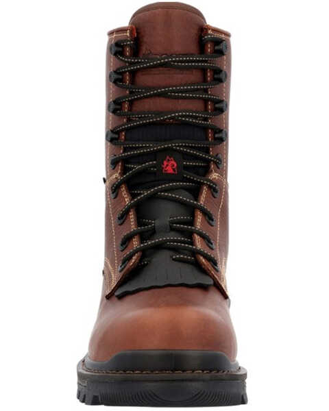 Image #4 - Rocky Men's Rams Horn Waterproof Lace-Up Logger Work Boots - Composite Toe, Brown, hi-res
