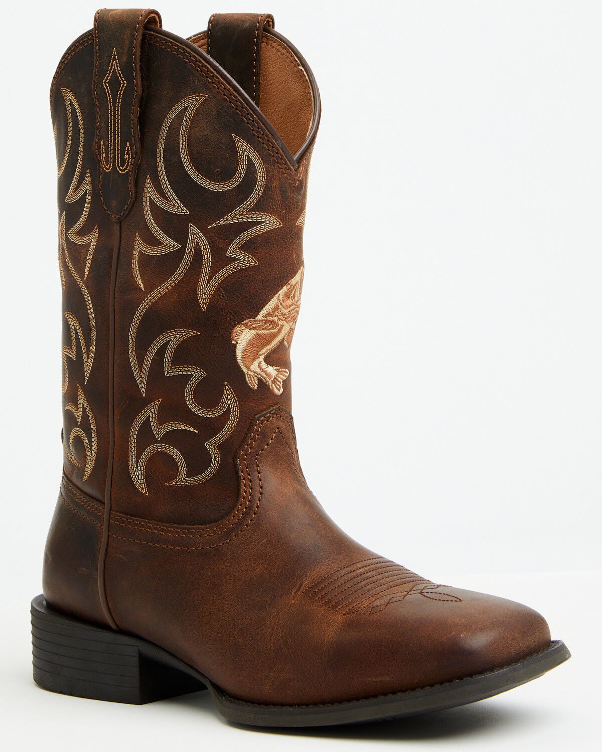 Cody James Men's Kickin' Bass Performance Western Boots - Broad Square Toe, Brown, hi-res