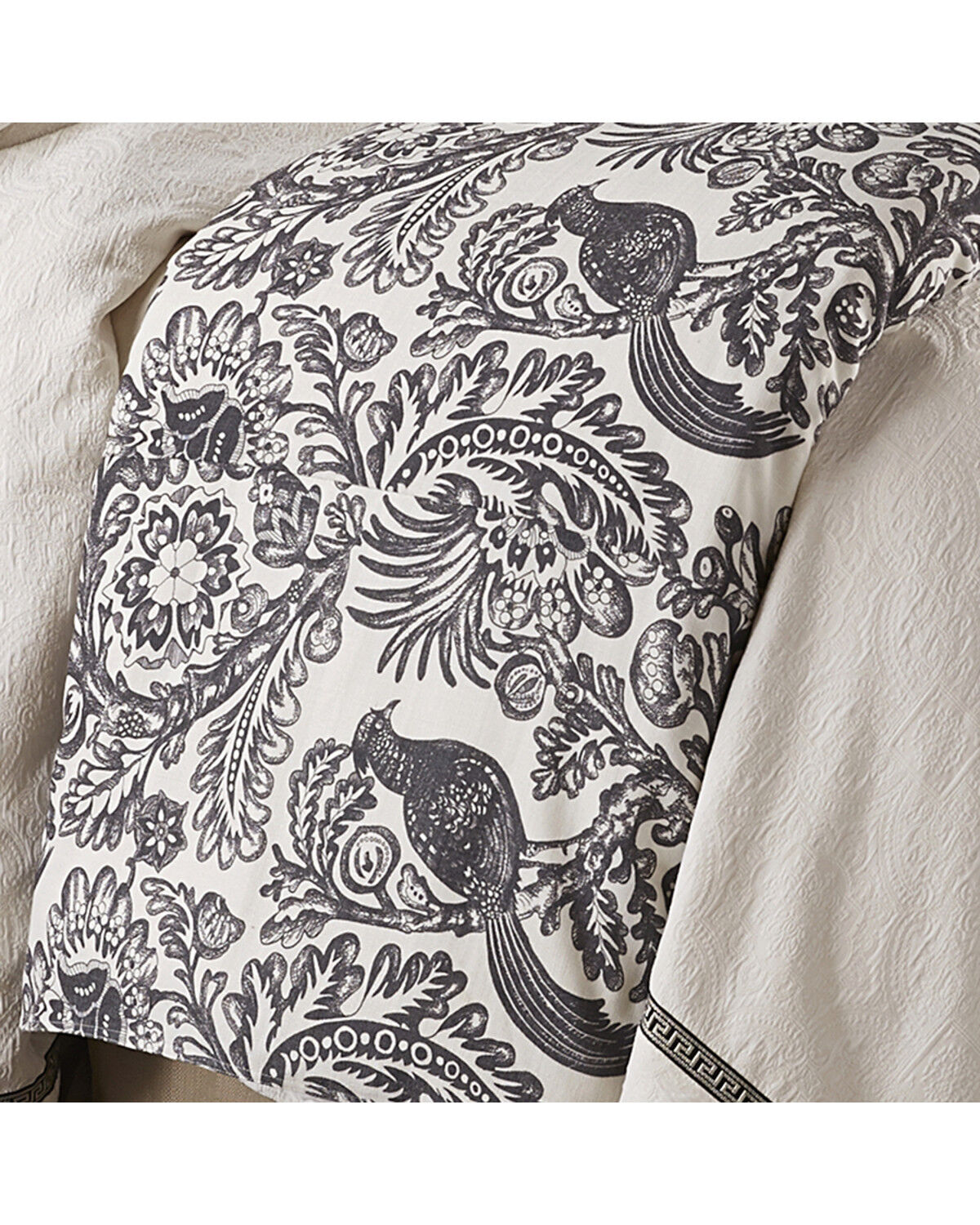 Image #1 - HiEnd Accents Augusta Toile Super Queen Duvet, Black, hi-res
