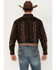 Image #4 - Scully Men's Jacquard Southwestern Stripe Long Sleeve Snap Shirt, Brown, hi-res