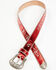 Image #2 - Shyanne Girl's Metallic Crystal Stone Belt , Red, hi-res