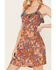 Image #3 - Angie Women's Ruffle Sleeve Tank Mini Dress, Rust Copper, hi-res