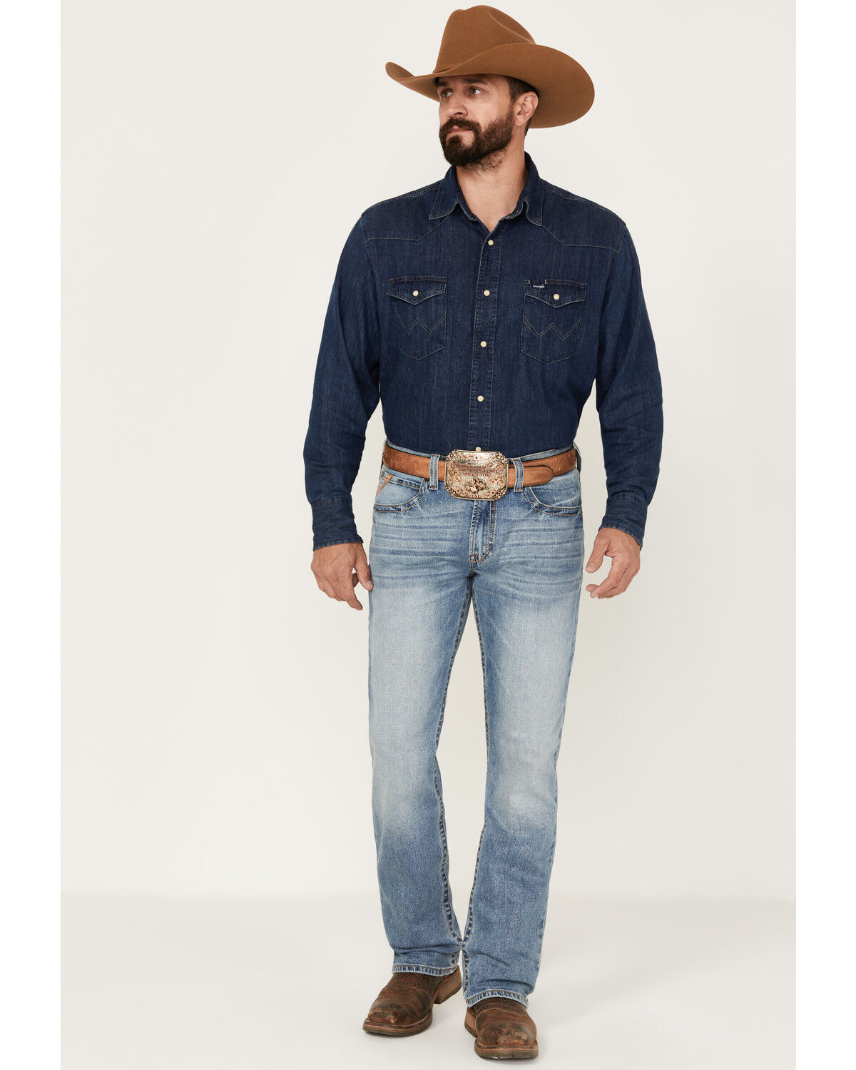 Image #1 - Ariat Men's M4 Relaxed Madera Straight Stretch Denim Jeans - Big, , hi-res