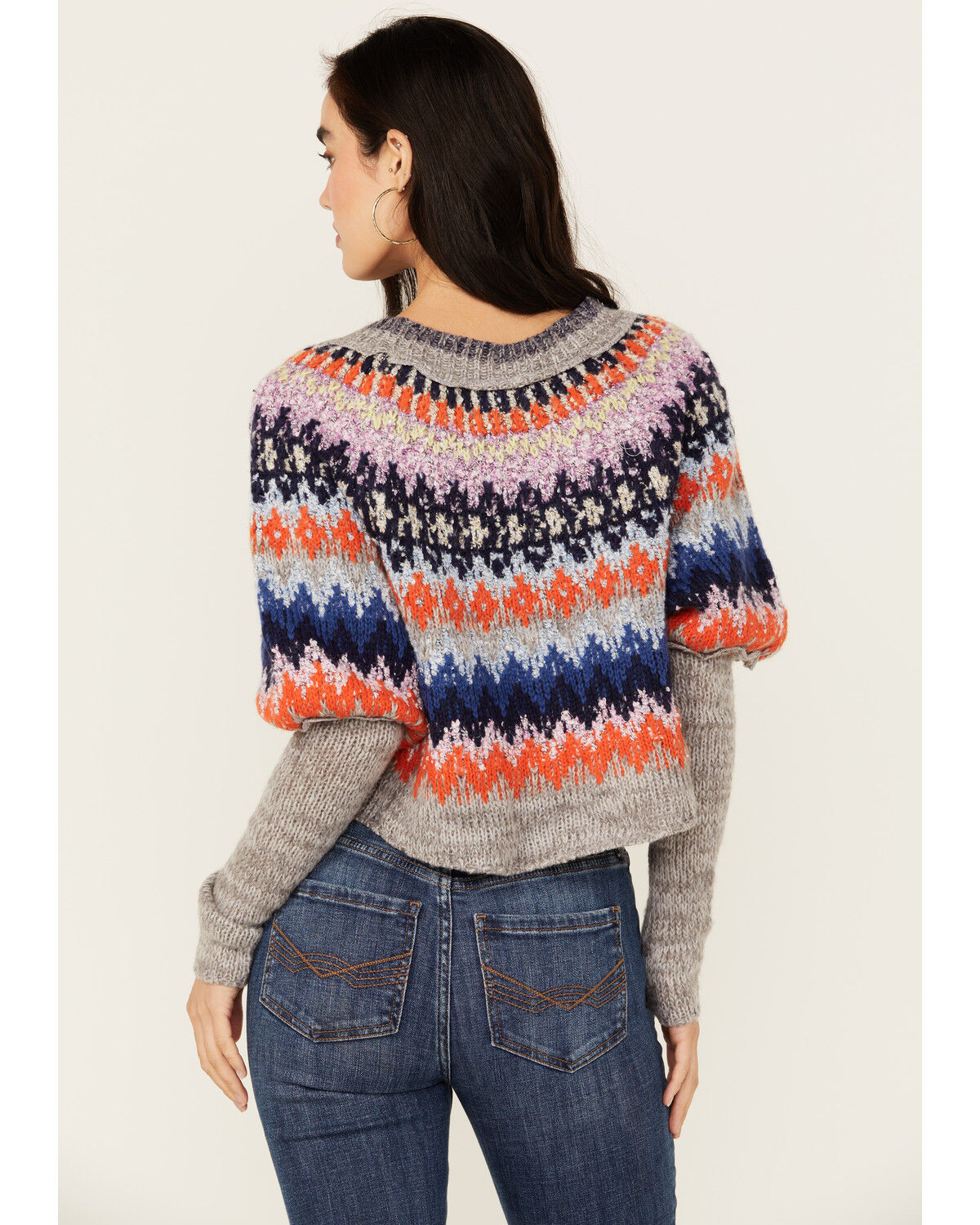 Image #4 - Free People Women's Home For The Holidays Sweater, Grey, hi-res