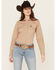 Image #1 - Cinch Women's Geo Print Long Sleeve Snap Western Shirt , Pink, hi-res