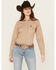 Image #1 - Cinch Women's Geo Print Long Sleeve Snap Western Shirt, Pink, hi-res