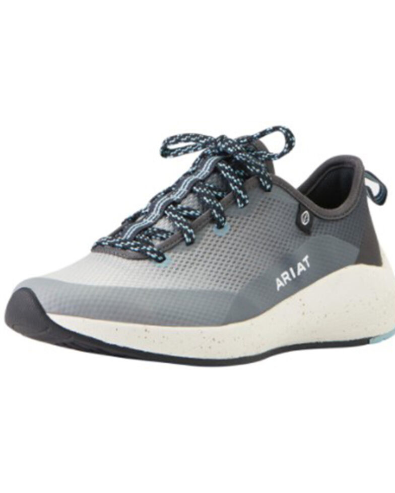 Ariat Women's Shiftrunner Lace-Up Soft Work Sneakers - Round Toe , Grey, hi-res
