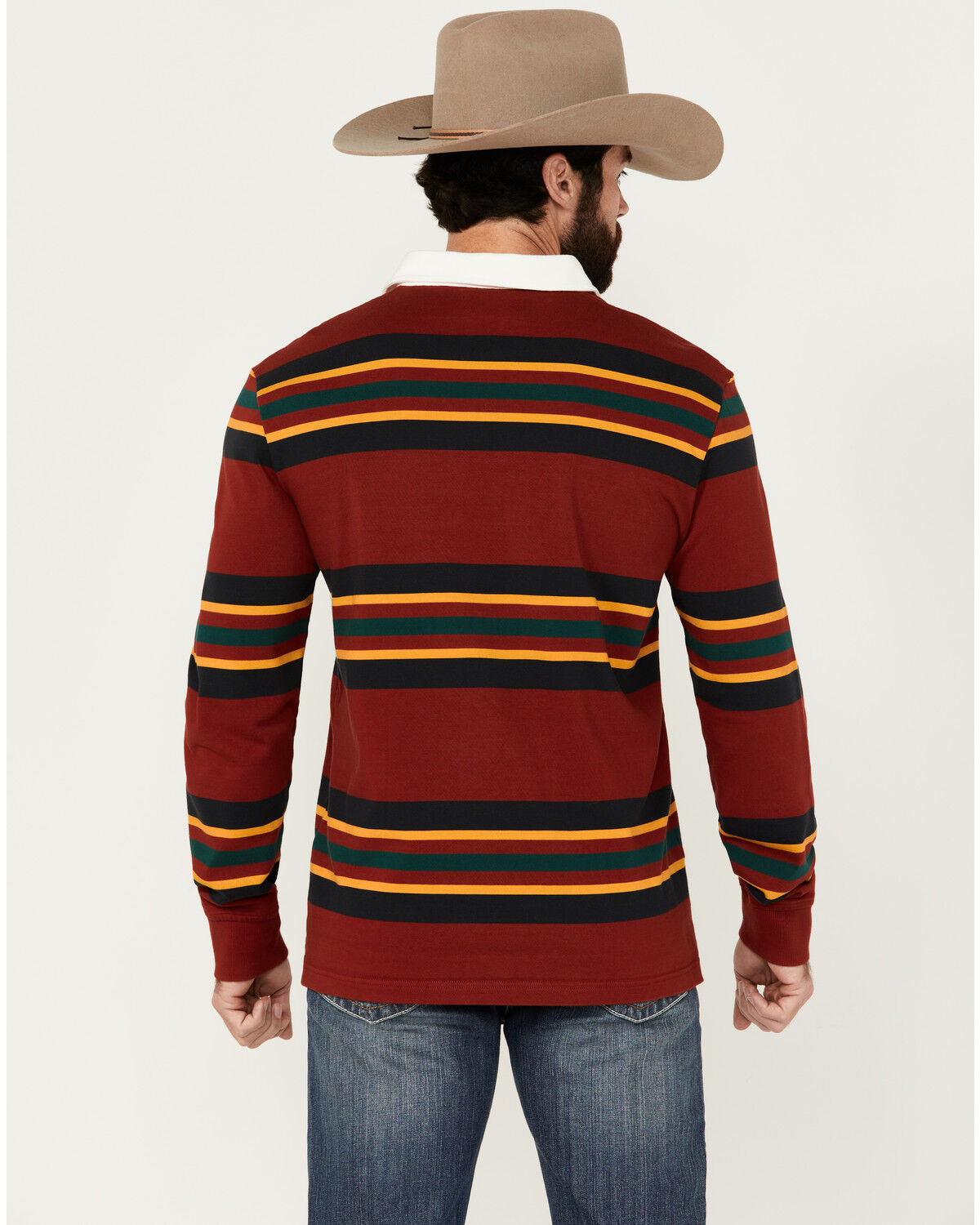 Image #4 - Pendleton Men's Decker Rugby Striped Long Sleeve Polo Shirt, Multi, hi-res