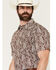 Image #2 - Cody James Men's Rusted Gate Paisley Print Short Sleeve Snap Western Shirt - Tall, Brown, hi-res