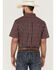 Image #4 - RANK 45&reg; Men's Pick Up Small Plaid Print Short Sleeve Button-Down Western Shirt, Blue, hi-res