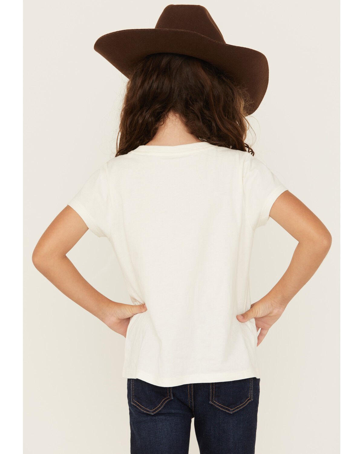 Image #4 - Shyanne Girls' Stallion Short Sleeve Graphic Tee, Ivory, hi-res