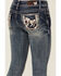 Image #2 - Grace in LA Girls' Medium Wash Horse Patch Pocket Bootcut Stretch Denim Jeans, Medium Wash, hi-res