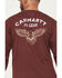 Image #4 - Carhartt Men's FR Force&reg; Loose Fit Eagle Long Sleeve Graphic Work T-Shirt, Burgundy, hi-res