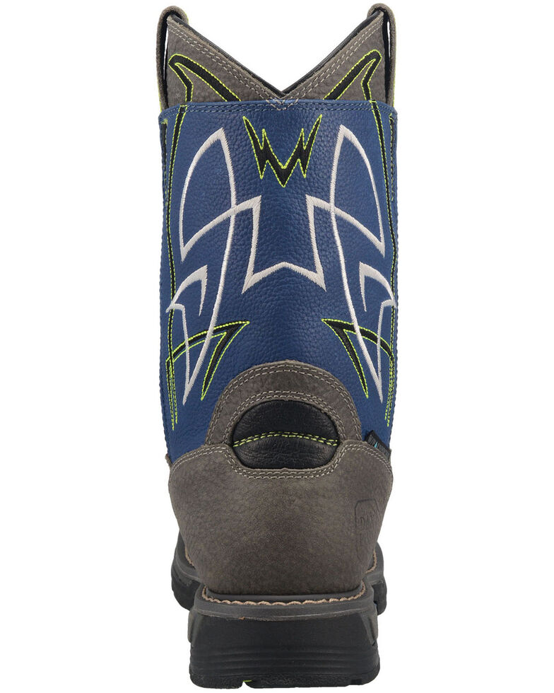 Dan Post Men's 11" Storm Surge Waterproof Western Work Boots - Composite Toe , Blue, hi-res