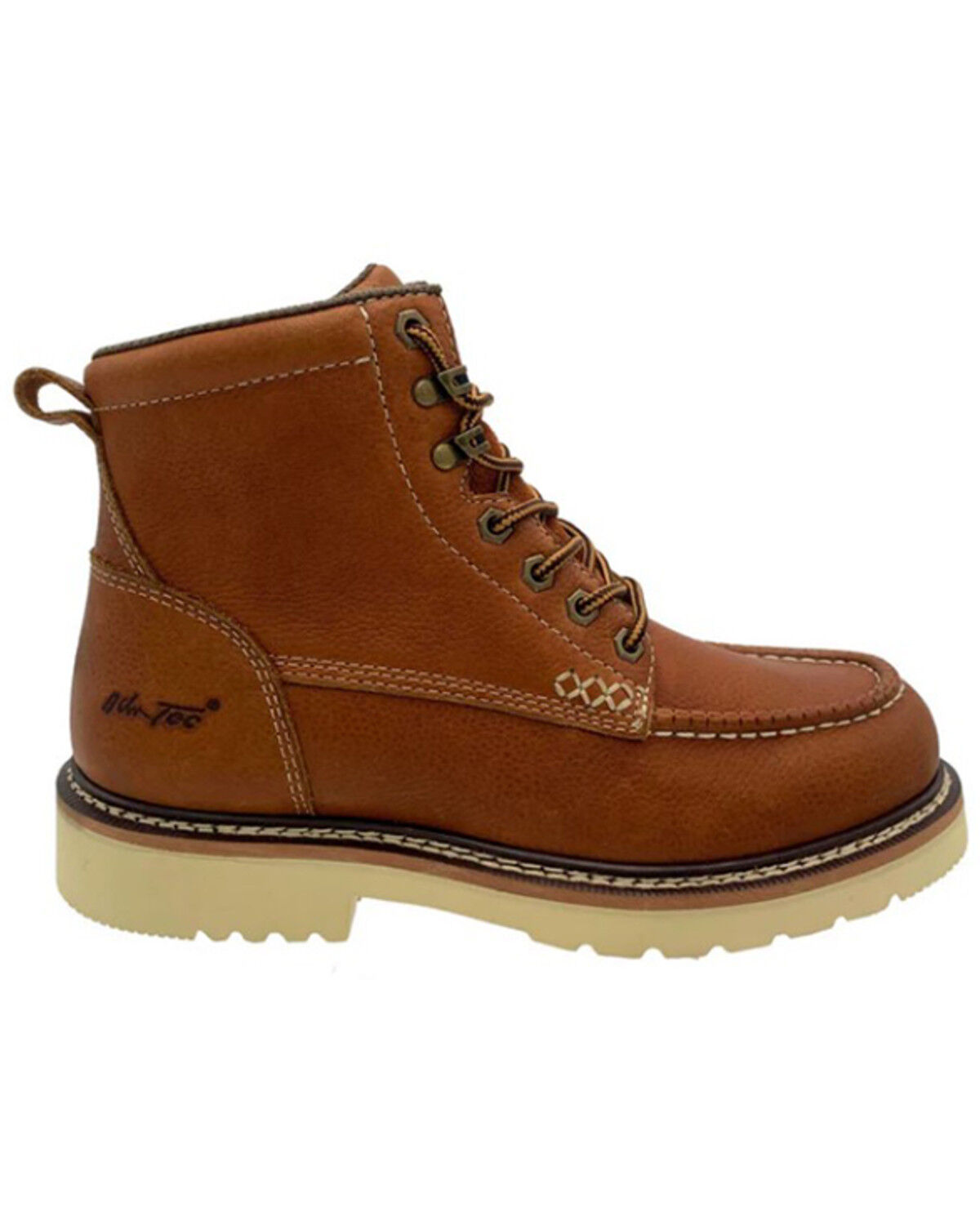 Image #2 - AdTec Men's 6" Apex Moc Work Boots - Composite Toe, Brown, hi-res