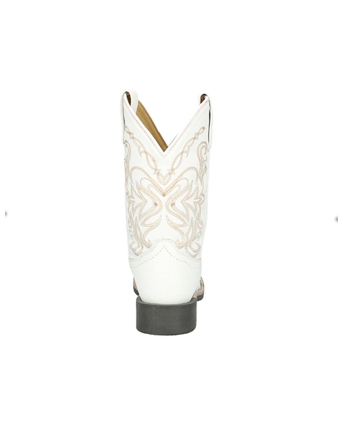 Image #5 - Smoky Mountain Girls' Bonnie Western Boots - Broad Square Toe, White, hi-res