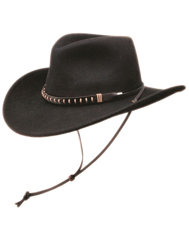 Black Creek Men S Chincord Crushable Wool Felt Hat Country Outfitter