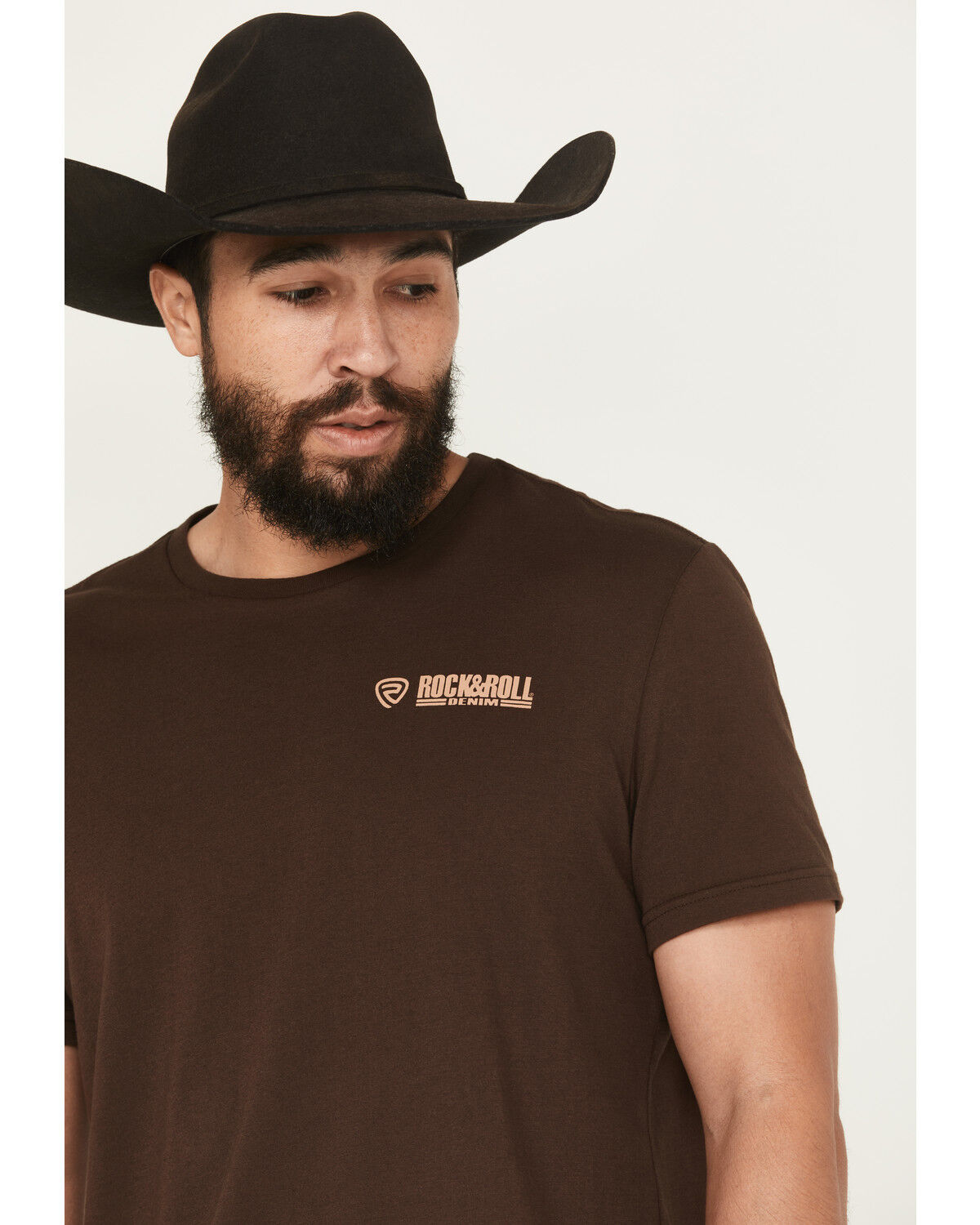 Image #3 - Rock & Roll Denim Men's Bronc Rider Short Sleeve Graphic T-Shirt, Dark Brown, hi-res