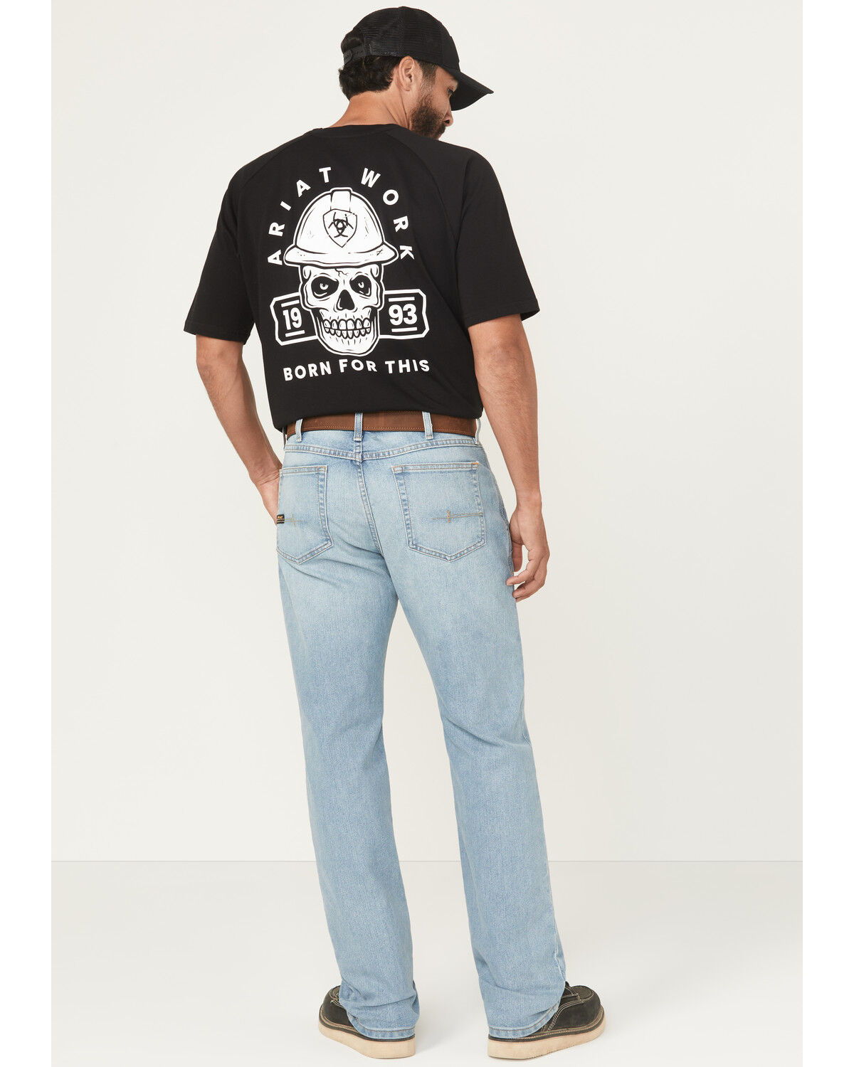 Image #3 - Ariat Men's Rebar M4 Light Wash Shoreline Straight Durastretch Denim Jeans, Light Wash, hi-res