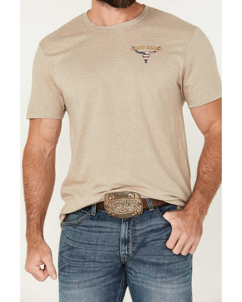 Image #3 - Cody James Men's Skull and Roses Short Sleeve Graphic T-Shirt , Tan, hi-res
