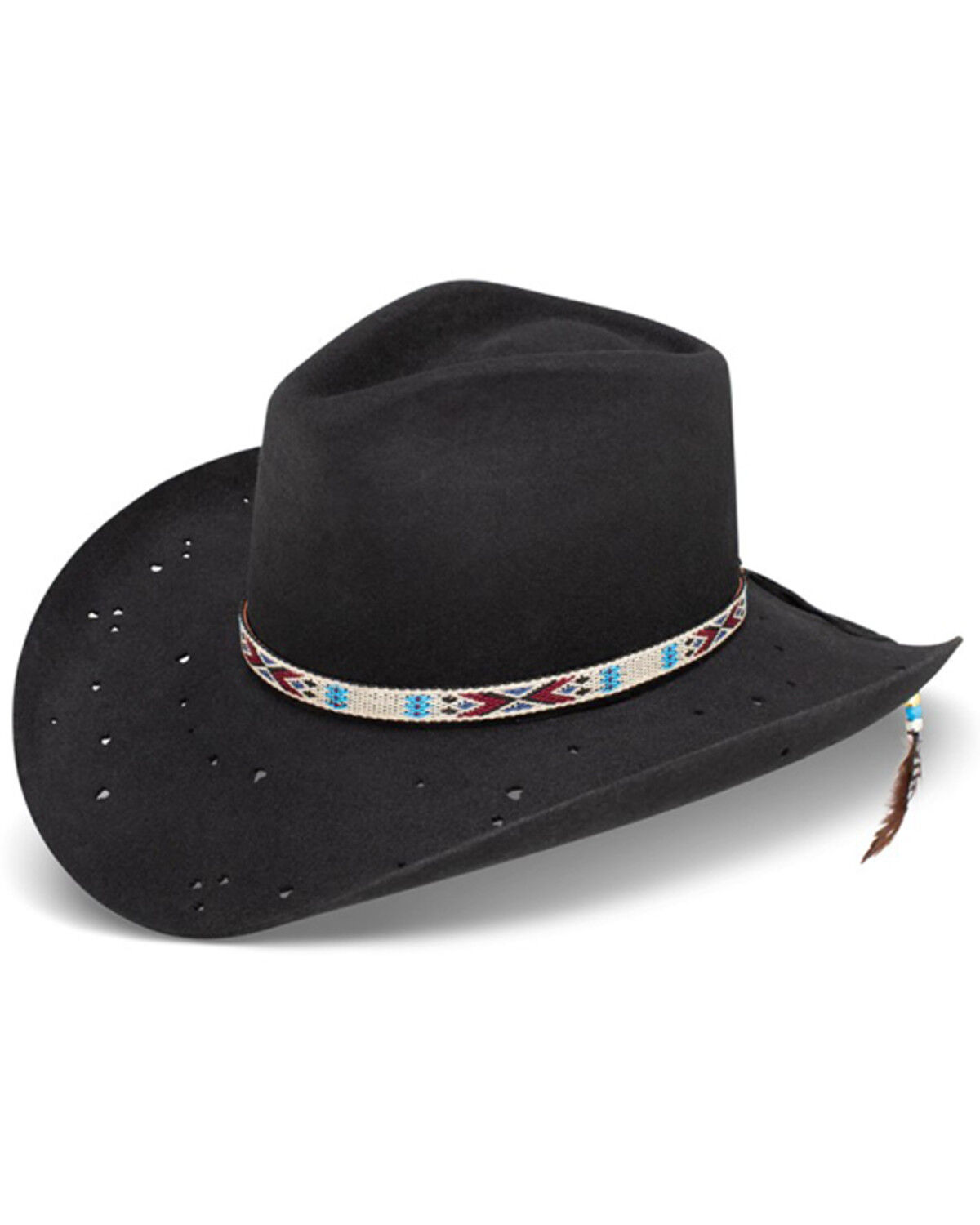 Image #1 - Charlie 1 Horse X Lainey Wilson Wild Horses Felt Western Hat, Black, hi-res
