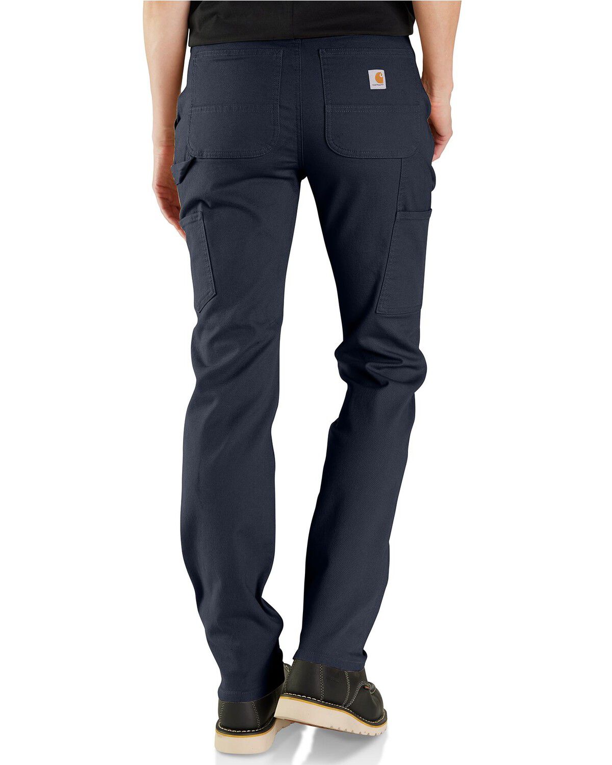 Image #5 - Carhartt Women's Rugged Flex® Relaxed Fit Canvas Work Pants, Navy, hi-res